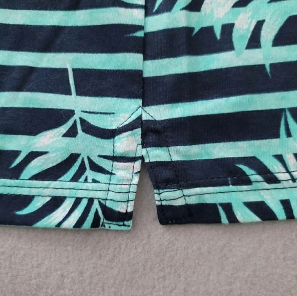 Laf Mens Polo Listrada Golf Shirt Green Tropical Short Sleeve Palm Leaves 39 New - Picture 6 of 10